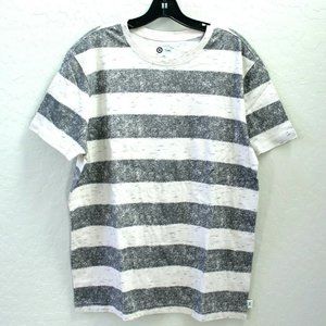 TOMS x Target Men's Gray Oatmeal Striped Short Sleeve Tee T-Shirt size L